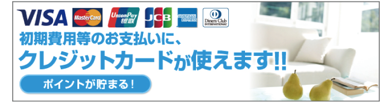 新・クレジットカードが使えます